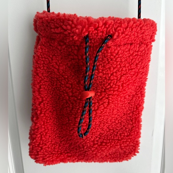TNA Handbags - TNA Red Sherpa Crossbody Bag